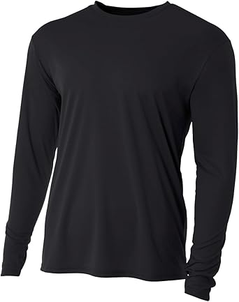 A4 Mens Cooling Performance Crew Long Sleeve Tee