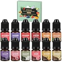 DYESMEE Seifenduftöl, 12 x 6 ml Duftöl zur Seifenherstellung, Seifenaroma in Lebensmittelqualität, Flüssiges Duftöl Set für DIY Badebomben, Schleim, Kerzen, Lotionen, Kosmetika, Raumdüfte