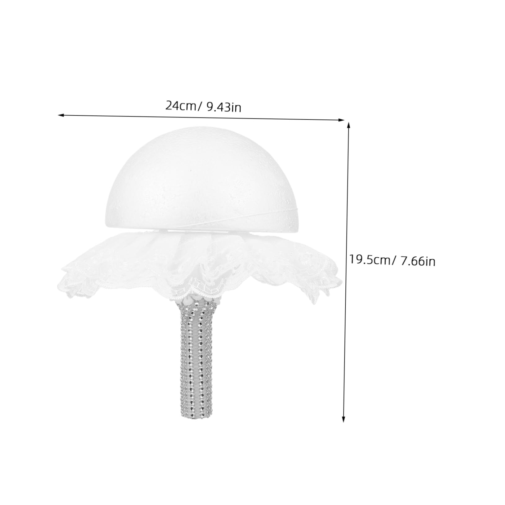 ERINGOGO Floral Arrangement Foam Kit with Lace Collar Versatile Flower Bouquet Holder for Weddings Bridal Decor and Creative Floral Designs for Any Wedding Style