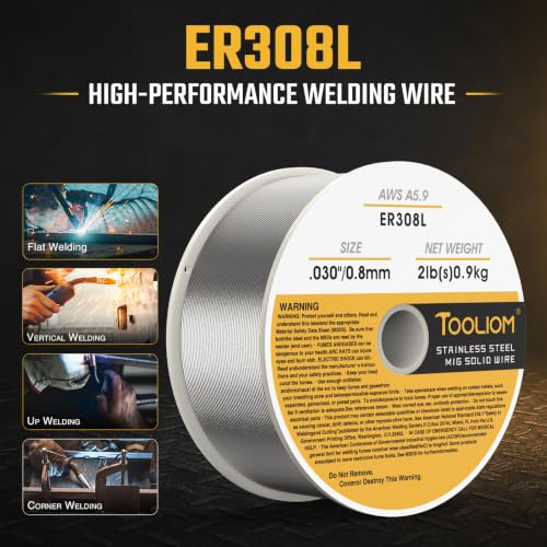 Image of TOOLIOM ER308L 0.030 inch Stainless Steel MIG Welding Wire 2LB