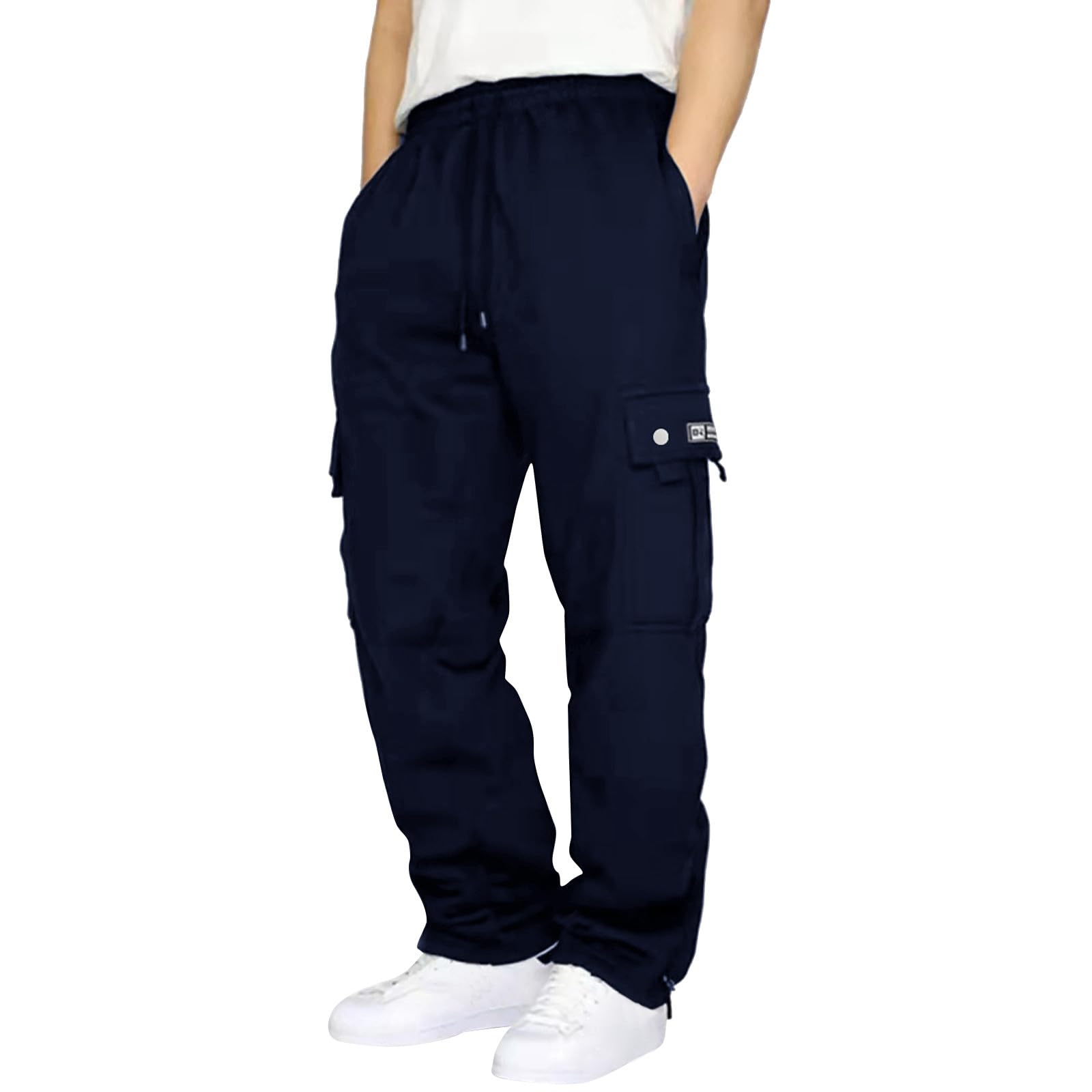 Pantalon pour hommes grands et grands à taille ample et cordon réglable
