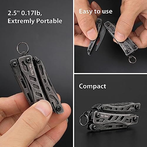 NexTool Multi Tool, Mini Flagship 10 in 1 Multitool, Multitools with Pliers, Camping Pliers, Can Opener, Scissors, Screwdriver, Bottle Opener, Gifts for Men, Father's Day Gifts-Balck - Image 8