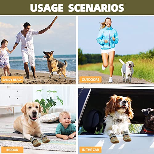 Image of PETANGEL Boot Dustproof Shoes | Breathable Dog Shoes | Booties With Reflective Anti-Slip Sole | Outdoor Paw Protectors With Rubber Soles for Hiking and Running (Size: 3)
