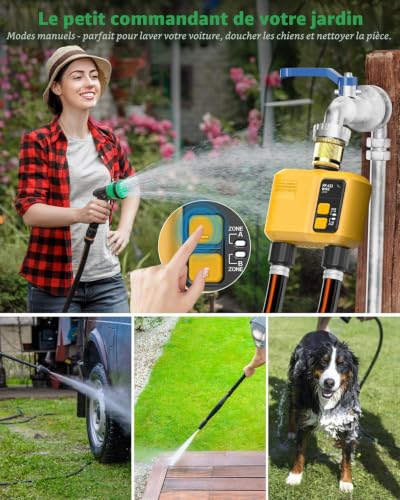 Shrivee Programmateur Arrosage Connecté 2 Voies Automatique WiFi avec RF433 Technologie Programmable Irrigation Timer pour Jardin – vue 8