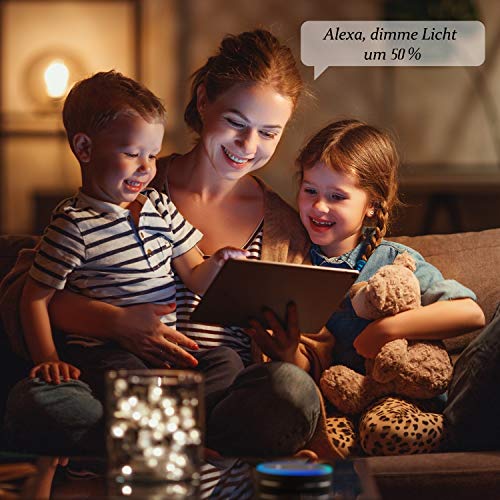 ledscom.de 4 Pieces E27 LED RGB Bulbs, R80, Warm White - Cool White (2700-6300 K), 9.9 W, 950lm, Smart Home, WLAN, Alexa, matt - Image 4