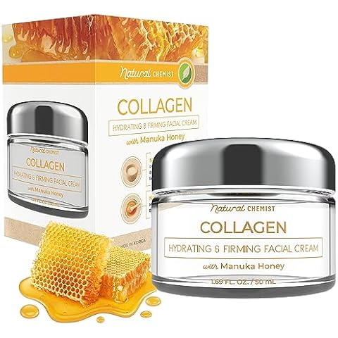 Natural Chemist Collagen & Manuka Honey Daily Face Moisturizer - Balances pH, Anti-Aging, Skin Firming, Dermatologist Tested, Cruelty Free Korean Skin Care For All Skin Types - 1.69 fl. oz Cover