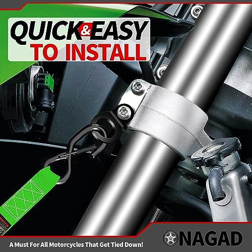 Tie Down Strap Rings Tie-Down Anchors Hooks Stainless Steel Lashing Rings With Black Powder Coating For Tiedown Attachment Points For Dirt Bike, Motorcycle, Trailer,Pickup,Truck,Camper,Rv (Pack Of 10) #TOP1