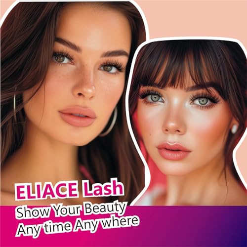 Eliace EYELASHES50DUI Eyelashes, 50 Pairs 5 Styles Faux Mink Lashes Natural Look Wispy Fluffy Handmade Cat Eye Lashes Pack False Eyelashes Set thumb #6