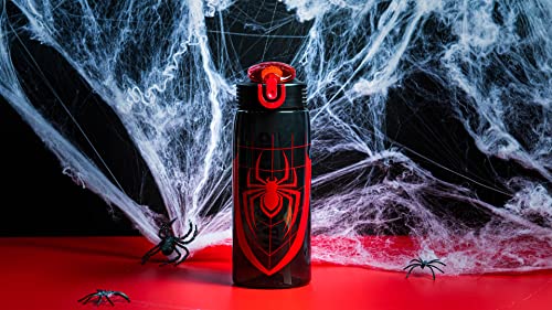 Image of Zak Designs Spider-Man 25oz Leak-Proof Straw Kids Water Bottle, Plastic