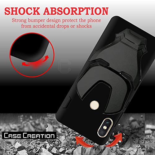 Image of COVERLY Official 3D Touch Feel Trending Marvel Avengers Logo Mask Soft Rugged Grip Iron Man Super Power Cartoon Movie Engraved Silicone Matte Back Cover for Xiaomi Redmi Note 6 Pro - Black
