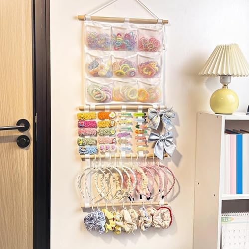 Decoración y organización de habitación infantil con este porta lazos de pared para armario 4