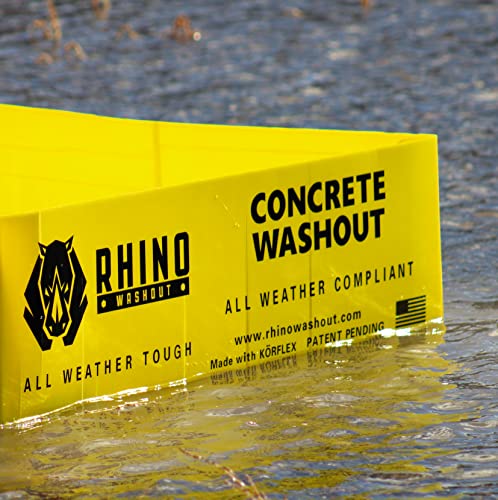 Image of Concrete Pump Placing Line System Cleanout Box by Rhino Washout Container Morter Stucco Shotcrete All Weather Tough Corrugated Box with Poly Liner 4'x4'x14 (WOP-070SU)