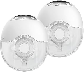 搾乳器、ウェアラブル搾乳器 ハンズフリー電動搾乳器 授乳用 4モード 12吸引レベル 低ノイズ 内蔵バッテリー 210mlミルクコレクター付き 家庭旅行用 2個パック