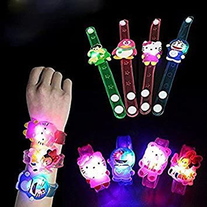 Evisha 2 Pcs LED Assorted Cartoon Character Rakhi with Fridge Magnet Combo For Kid Children Brother Bracelet Roli Chawal Packet 4