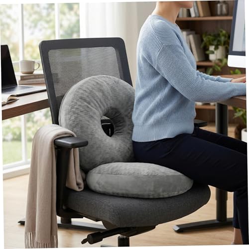 Coussin de perçage d'oreille en coton gris de qualité supérieure - 7