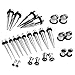 JSDDE Piercing Schmuck, Set Edelstahl Ohr Tunnel Flesh Plug + Dehnstab Dehnungsset Expander, 2-10mm 14 Paare in Set, Damen Herren Ohrpiercing