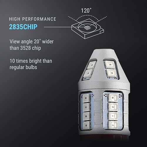 Miniatura 2 de Syneticusa 1157 rojo intermitente estroboscópico parpadeante alerta trasera seguridad freno cola parada alta potencia LED bombillas