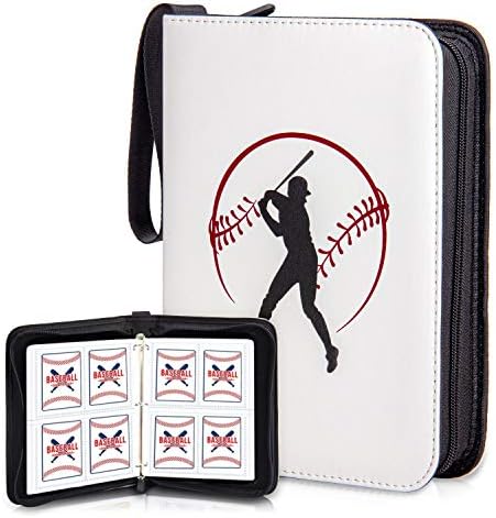 CLOVERCAT 4 Pocket Waterproof Trading Card Binder, Trading Album Display Holder, Expandable, 400 Double Sided Pocket Album, Compatible with Gaming Cards, Yugioh, MTG and Other TCG (Cartoon Milk Tea, 4 Pocket)
