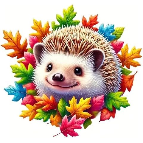 Cute Autumn Hedgehog PVC Vinyl Car Decals Stickers Waterproof Self-Adhesive Decals ...