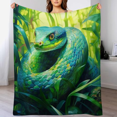 Couverture polaire serpent chaude et moelleuse en flannel thermique