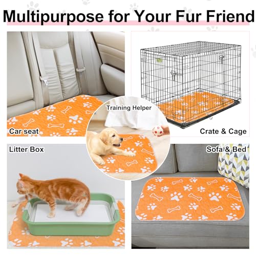 Image of BEAUTYZOO 6 Pack Washable Pee Pads for Dogs, Reusable Puppy Pads for Potty Training, Waterproof Super Absorbent Whelping Pads Mats Non Slip Against Urine for Small Medium Dogs Cats, 16 inch x 24 inch
