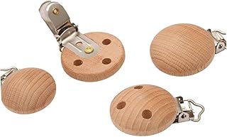 Hohopeti 10 Peças Clipe De Chupeta DIY Clipes De Chupeta Redondos Clipes De Chupeta De Madeira Clipes Suspensores De Chupeta Redondos Clipe De Chupeta De Madeira DIY Clipe De Chupeta