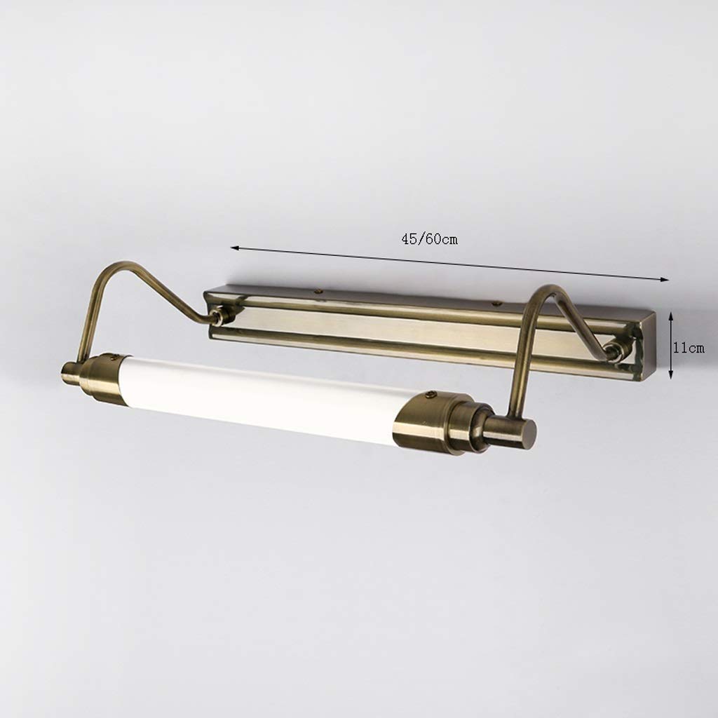 Lámpara de Espejo de Maquillaje Moderna con iluminación para vestidor, Espejo de gabinete, Aplique de Pared (tamaño: 60 cm) Times