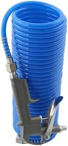 Dunnet Tools High Pressure Air Compressor Hose Line 5m with Dust Gun Tool | 7.6m Heavy Duty for Cleaning, Pneumatic Tools, Tyre Inflator, and Air Blaster | Compatible with Spray Gun & Connectors - Image 2