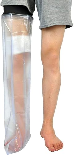 Miniatura 7 de Fundas moldeadas para piernas para adultos, extra largas, sello hermético al agua, protector de ducha fundido para piernas de adultos, bolsa de