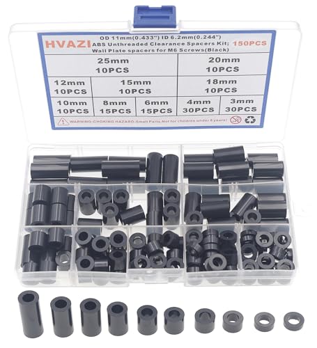 HVAZI OD 11mm(0.433C`) ID 6.2mm (0.244C`) ABS lWȂNAXXy[T[X^hItLbg;M6lWpEH[v[gXy[T[;EhXg[g`[uX^hIt;3mm25mm(ubN