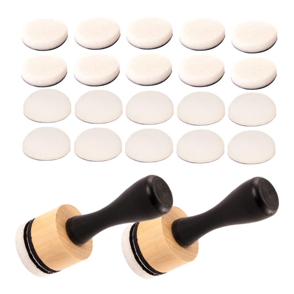 Operitacx 4 Set Di Pennelli In Spugna Timbri In Schiuma Per Pittura Spugne Per La Pulizia Spugne Per Il Trucco Rotonde Per Il Viso Per L'Artigianato Bastoncini Di