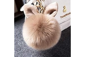 12 cm Rabbit Ears Fur Ball Bag Charms