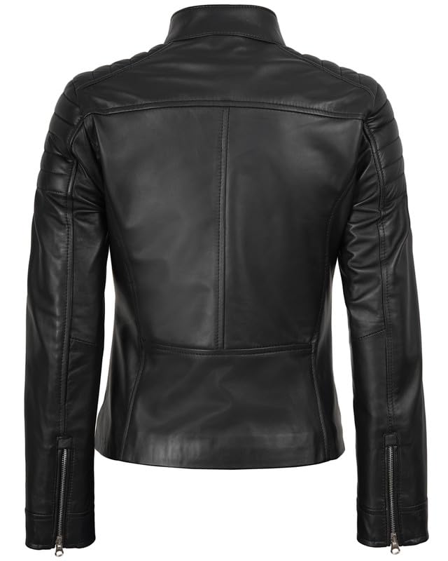 Image of Blingsoul Womens Real Leather Jacket - Asymmetrical Leather Jackets for Women