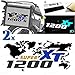 2pz Adesivi compatibili con Valigie Laterali per XT 1200 Z Super Tenere per VALIGIE originali e TOURATECH ALLU e GIVI TREKKER OUTBACK (Nero-Blu)