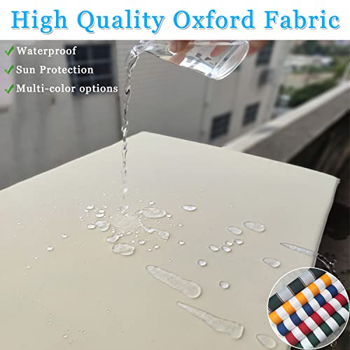 Rqpcsc Custom Outdoor Waterproof Bench Cushion, Personalized Size Garden Patio Bench Pads, Outdoor Furniture Non-Slip Cushion, 50D High Density Sponge Cushion, Bay Window Cushion, Porch Swing Cushion #TOP1
