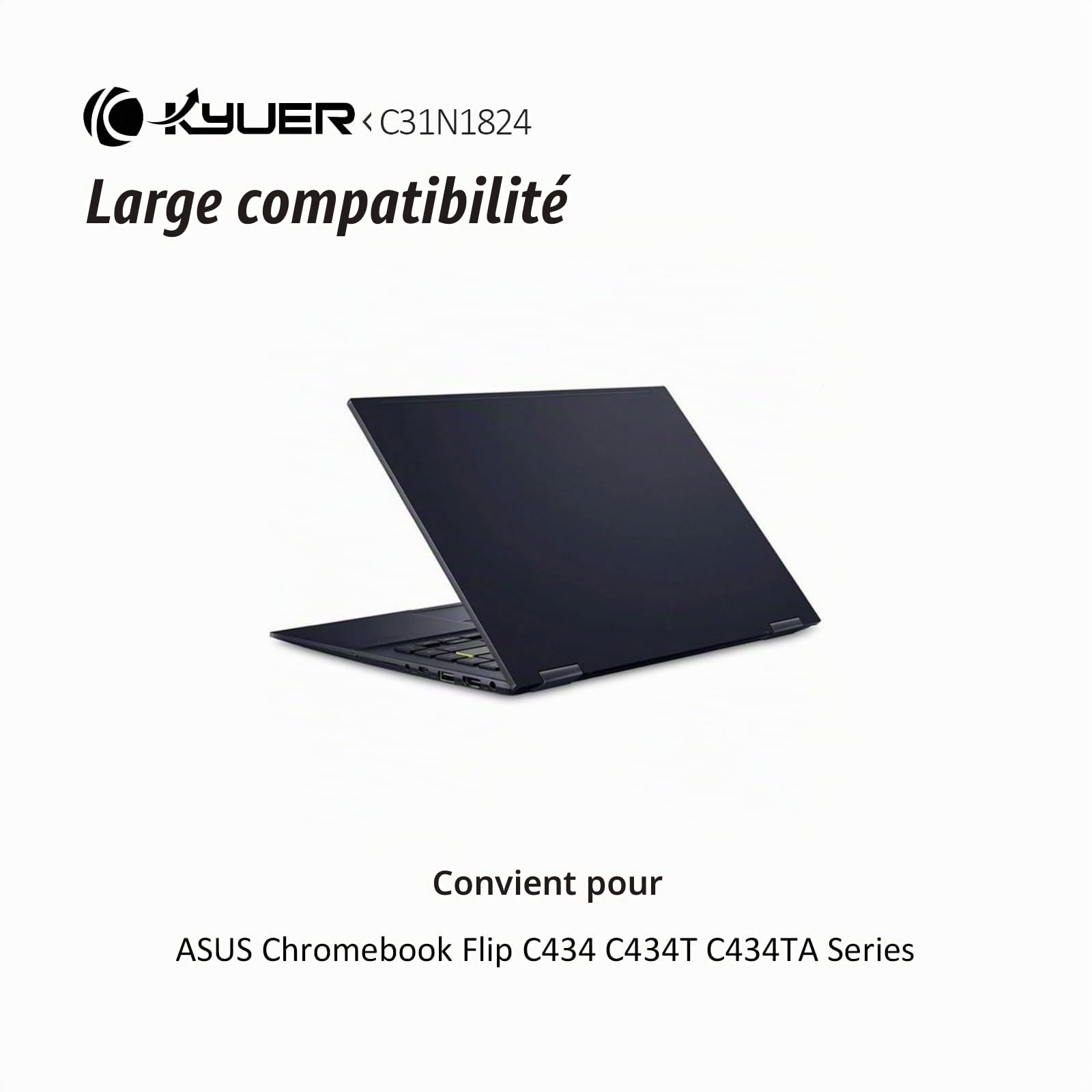 K KYUER C31N1824 Batterie pour ASUS Chromebook Flip C434 C434T C434TA 2-in-1 Convertible 14-inch m3-8100Y m5-8200Y C434TA-E10013 C434TA-E10009 C434TA-AI0041 C434TA-AI0032 C434TA-AI0029 C434TA-AI0362