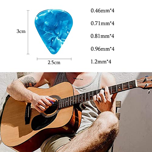 IZyufan 20 Médiators pour Guitare en Celluloïd et Boîte à Piques, 5 Épaisseurs Différentes : 0,46-0,71-0,81-0,96-1,2 mm - Les Beatles, Paul McCartney, John Lennon, RIngo Starr, George Harrison IZyufan 20 Médiators pour Guitare en Celluloïd et Boîte à Piques, 5 Épaisseurs Différentes : 0,46-0,71-0,81-0,96-1,2 mm – Image 3