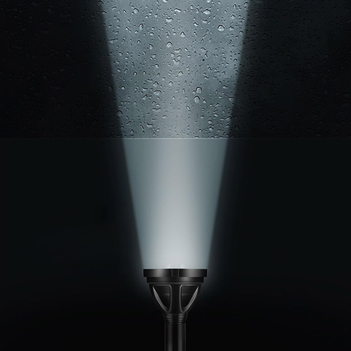 Torcia LED Portatile da 5000mah, Luce Forte per Campeggio | Lega di Alluminio Nera, Lente Convessa, Struttura Resistente alla Pressione, per Caccia ed Escursione