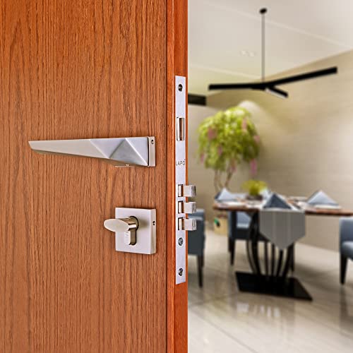 Image of LAPO Heavy-Duty Locks for Home | Fits with 30-50mm Doors | 70mm Cylinder | 3 Brass Keys | Matt Finish | 50x85 Lock Body | Left-Right Door Compatibility |Easy Install | 3 Years Warranty | Ro-165