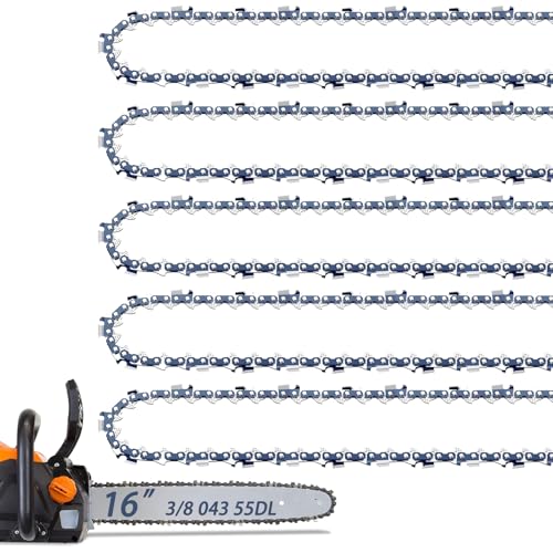 5 Pack 16 Inch Chainsaw Chain for Stihl 3/8