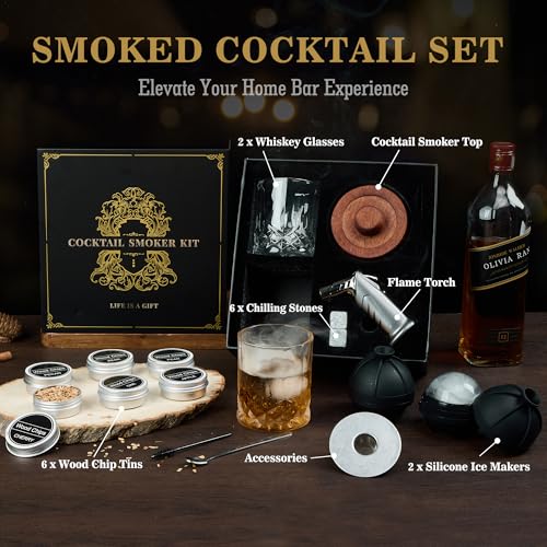 Kit para ahumar cócteles y licores con soplete y 6 tipos de madera pura 5