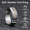 King Will 316L Stainless Steel Spinner Rings-8mm Celtic Knot Fidget Ring Stress Relieving Anxiety Ring Comfort Fit Size X 1/2 (12) #1