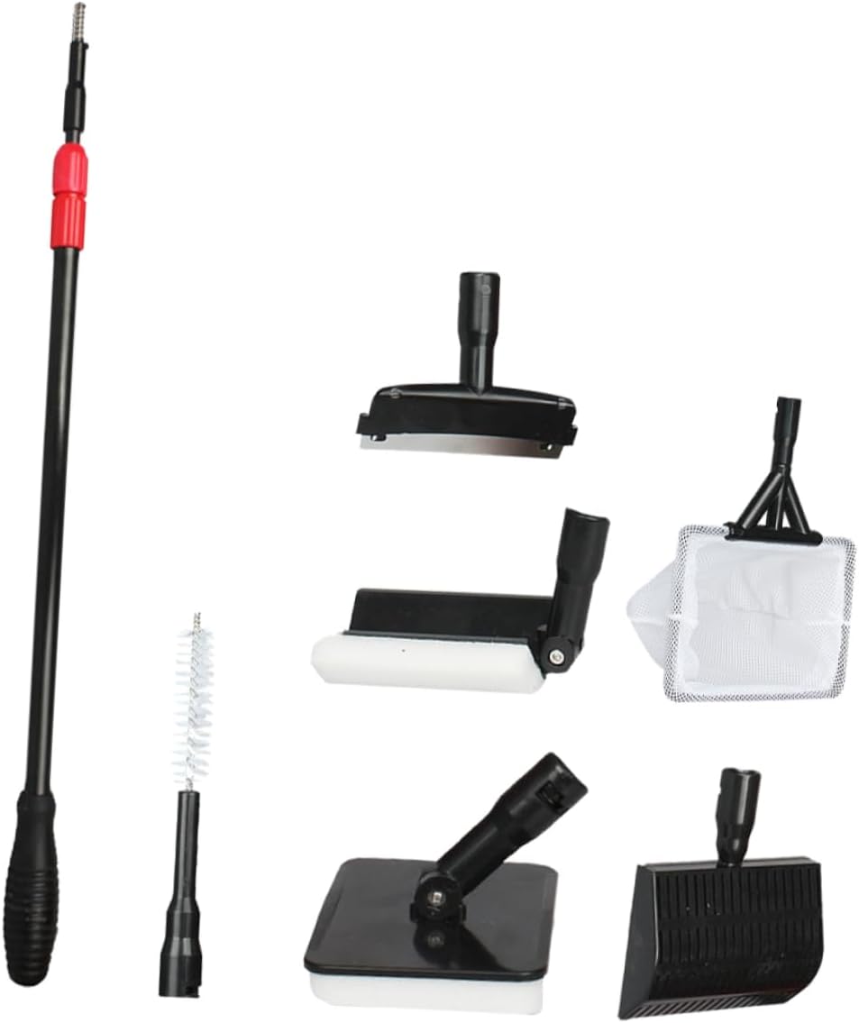 1set Fish Tank Brush Kit Detachable Ergonomic Handle for Aquarium Maintenance for Debris and