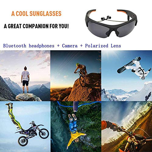Rvest Kamera Brille,Brille Kamera,Bluetooth Sonnenbrillen Kamera Tragbare Bequeme Sportkamera 1080P HD Video Recorder… – Bild 8