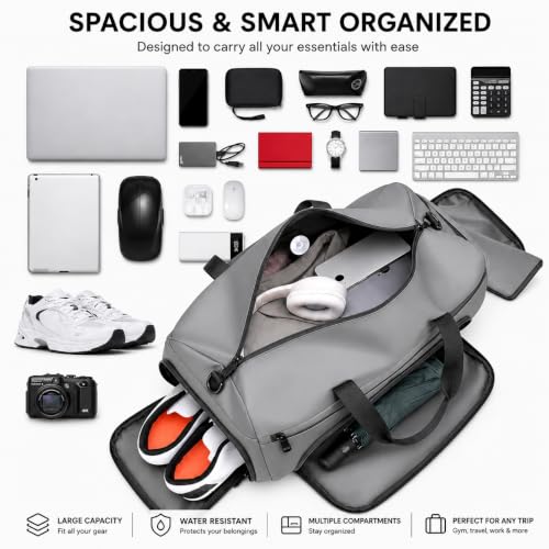 Image of CAVALO - Be Unique Water Resistant Duffle Bag for Gym, Travel and Business Men & Women | Cabin Size Weekender Bag with Dedicated Ventilated Shoe Compartment, Wet Pouch & Luggage Sleeve