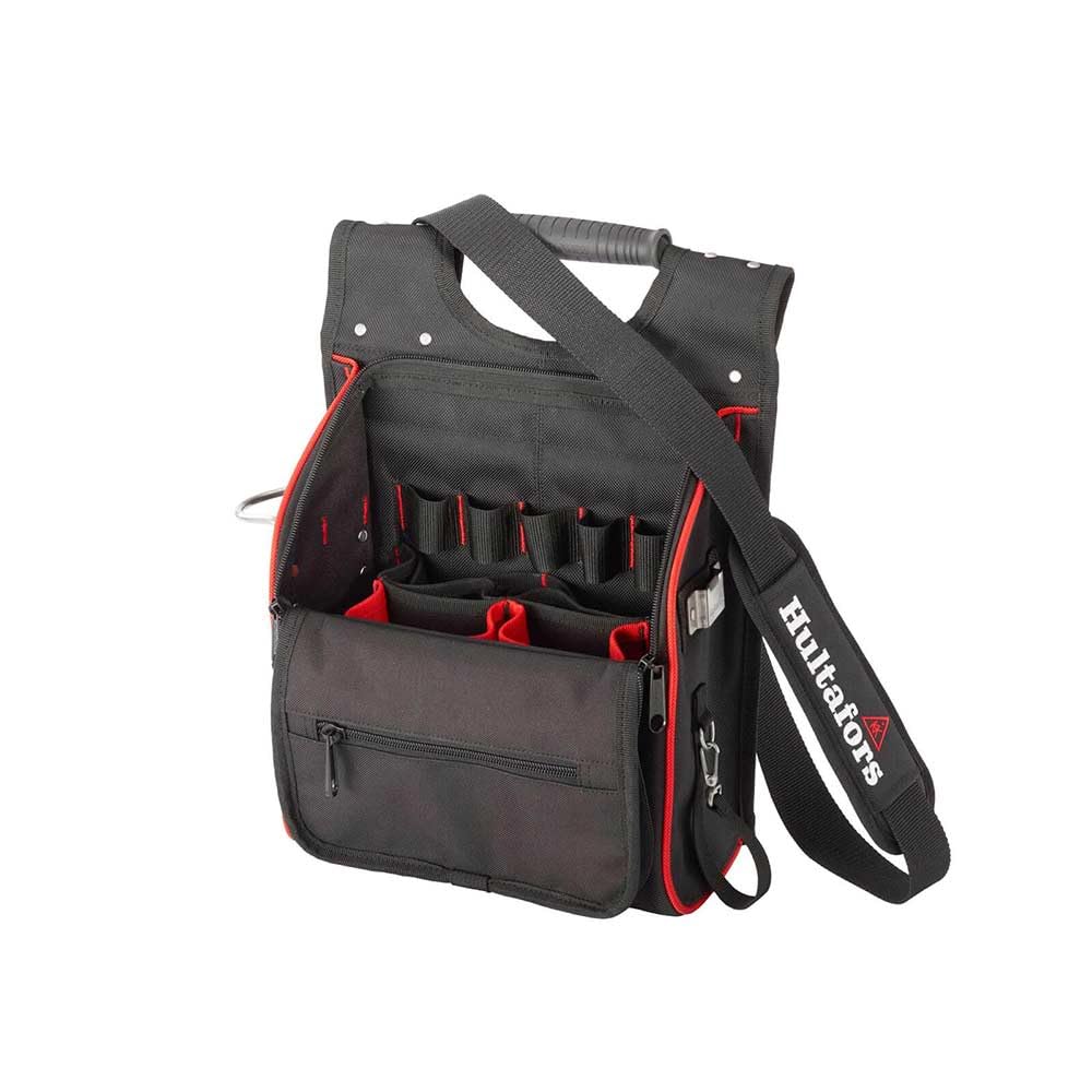 Hultafors 590170 Sac à outils à roulettes, 33 compartiments, chariot pour outils avec poignée extensible, divers compartiments de rangement
