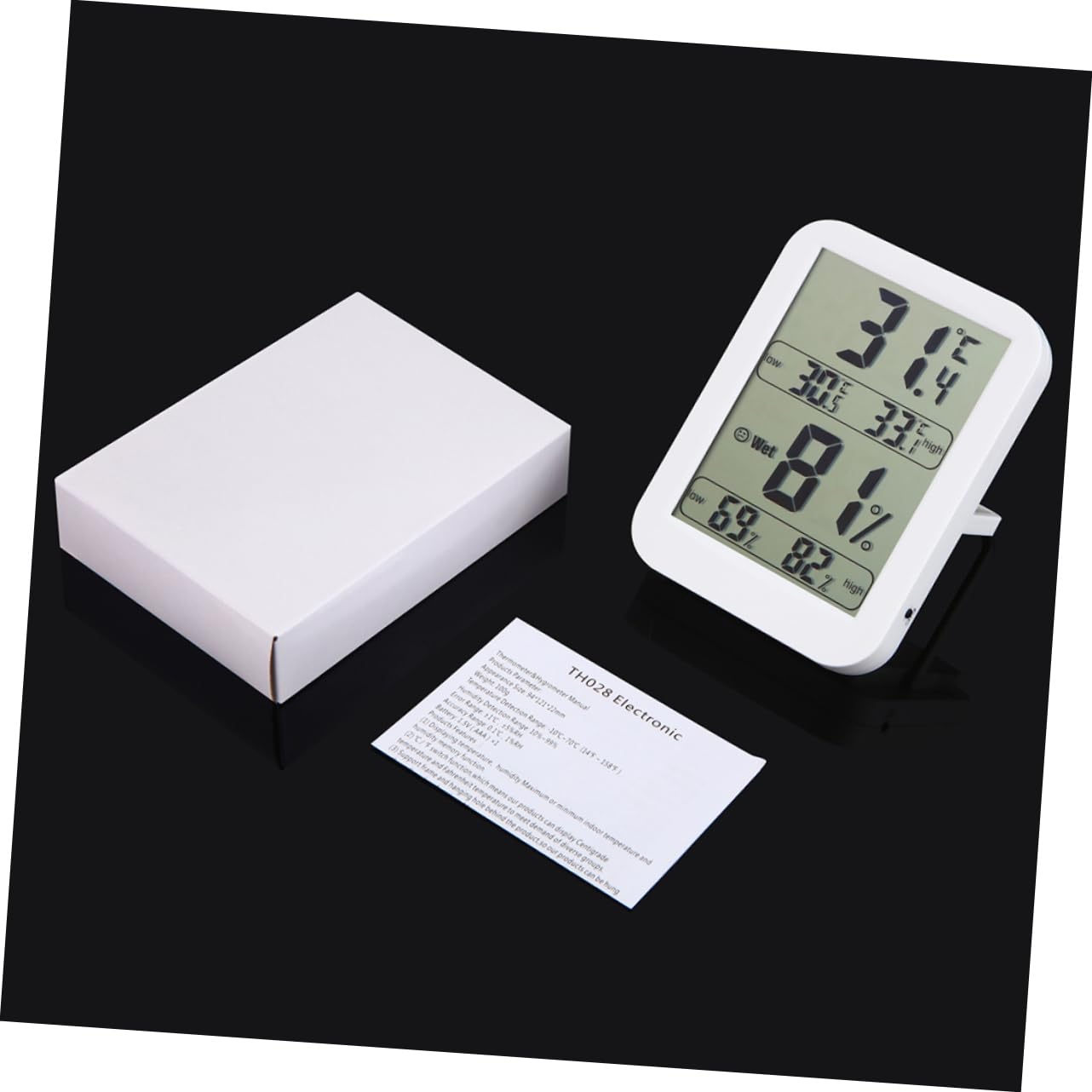 BESPORTBLE Lot De 3 Hygromètres Numériques Portables Pour Grand Bureau De Bébé Économes En Énergie Enregistrement Max/min