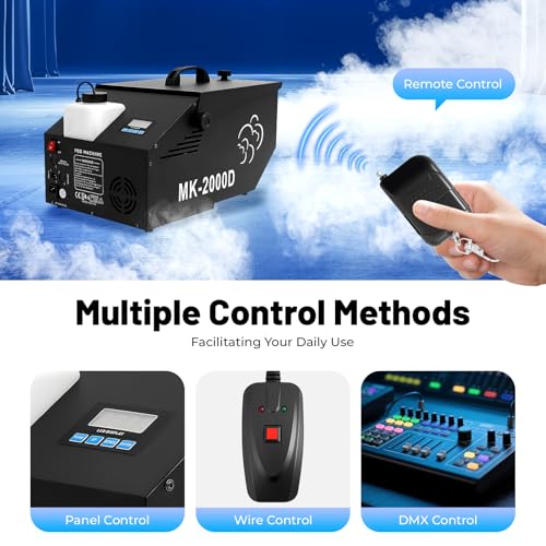 Máquina de humo bajo 1200W con control remoto para DJ y eventos miniatura 2