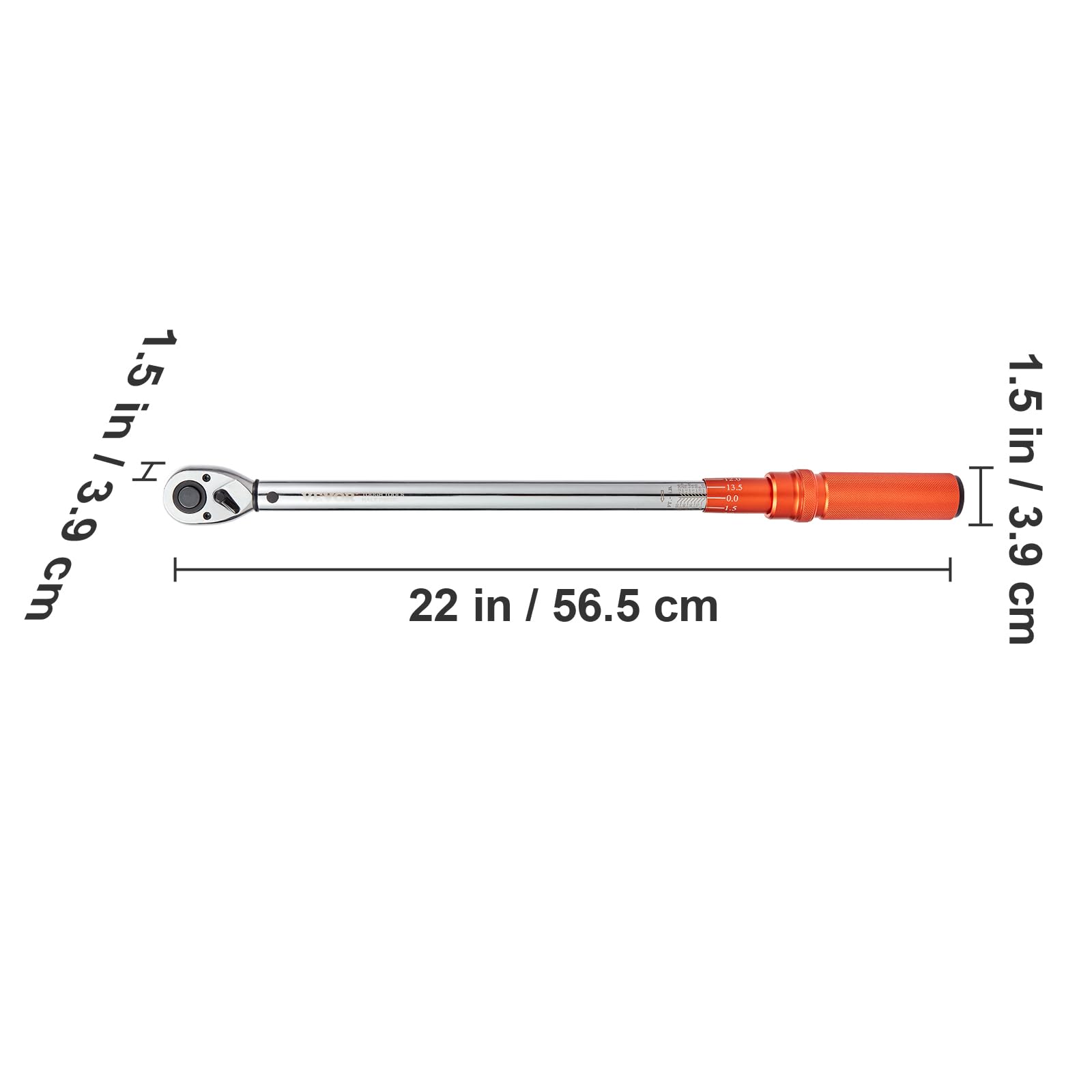 Set di chiavi dinamometriche meccaniche da 1/2", 1/4", 3/8", puntatore precisione, utensili manuali, chiave dinamometrica, officina meccanica, strumento for la riparazione auto(42.9cm 10-150ft.lb)