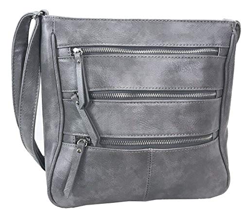 Triple Zipper Locking Concealed Carry Crossbody Bag - CCW Concealed Carry Purse